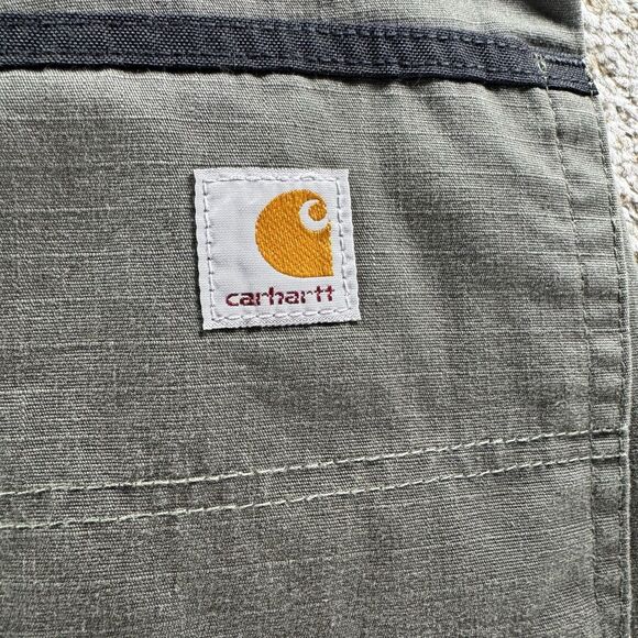 Carhartt Pants Mens 40x30 Green IRR Rip Stop Double Knee Cargo Pockets Cotton - Picture 7 of 10
